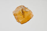 Bethel Amber Single Pendant Lighting in Distorted Glass & Metal