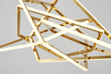 Bethel Gold LED Chandelier in Stainless Steel & Acrylic