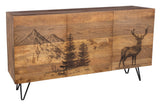 Alpine Solid Wood Contemporary Sideboard