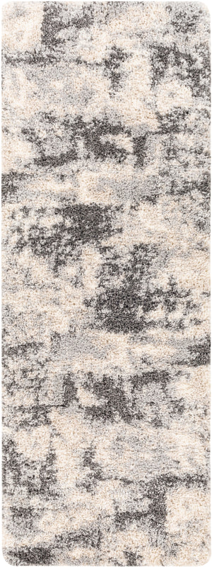 Eskimo Shag ESG-2301 Modern Polypropylene Rug ESG2301-2773 Charcoal, Cream, Light Gray, Beige 100% Polypropylene 2'7" x 7'3"