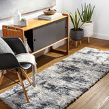 Eskimo Shag ESG-2301 Modern Polypropylene Rug ESG2301-2773 Charcoal, Cream, Light Gray, Beige 100% Polypropylene 2'7" x 7'3"