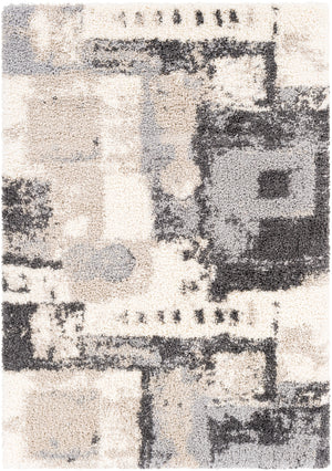 Eskimo Shag ESG-2308 Modern Polypropylene Rug ESG2308-679 Charcoal, Light Gray, Beige, Cream 100% Polypropylene 6'7" x 9'