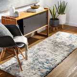 Eskimo Shag ESG-2309 Modern Polypropylene Rug ESG2309-2773 Aqua, Beige, Light Gray, Cream 100% Polypropylene 2'7" x 7'3"