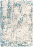 Eskimo Shag ESG-2312 Modern Polypropylene Rug ESG2312-679 Aqua, Taupe, Light Gray, Cream 100% Polypropylene 6'7" x 9'