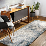 Eskimo Shag ESG-2312 Modern Polypropylene Rug ESG2312-2773 Aqua, Taupe, Light Gray, Cream 100% Polypropylene 2'7" x 7'3"