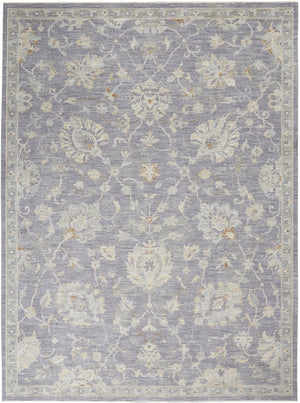Nourison Asher ASR04 Persian Machine Made Power-loomed Indoor only Area Rug Charcoal 9'3" x 12'7" 99446807151