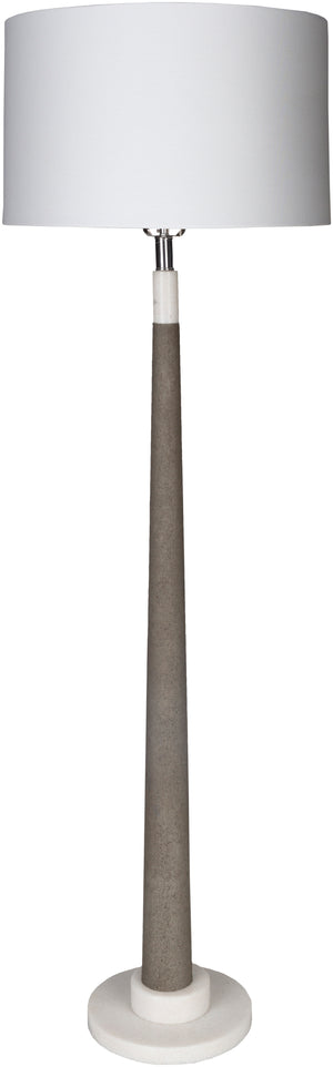 Ellison ESN-002 Modern Linen, Polyester, Marble, Metal Floor Lamp ESN-002 N/A, White Linen, Polyester, Marble, Metal, Marble, Marble, Metal 63"H x 19"W x 19"D