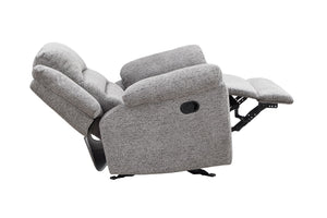 Porter Designs Ronan Soft Gray Chenille Transitional Recliner Gray 03-201C-11-8078