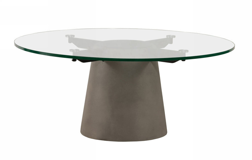 VIG Furniture Nova Domus Essex - Contemporary Concrete, Metal and Glass Coffee Table VGLBVIG-CF90