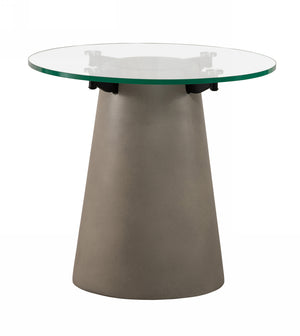 VIG Furniture Nova Domus Essex - Contemporary Concrete, Metal and Glass End Table VGLBVIG-LT56