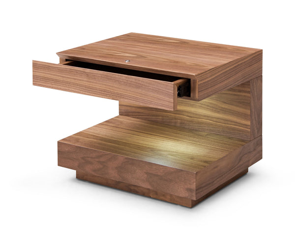 VIG Furniture Modrest Esso - Contemporary Walnut End Table VGWCC121B-WAL-ET