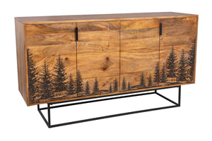 Porter Designs Cascade Solid Wood Contemporary Sideboard Natural 07-215-06-55470