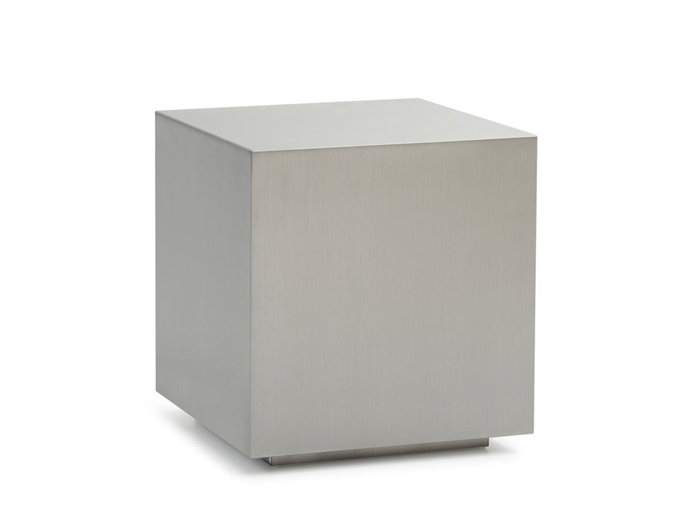 VIG Furniture Modrest Anvil Modern Brushed Stainless Steel End Table VGVCET8368