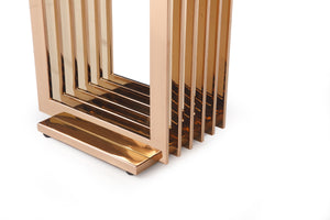 VIG Furniture Modrest Kingsley Modern Marble & Rosegold End Table VGVCET8933