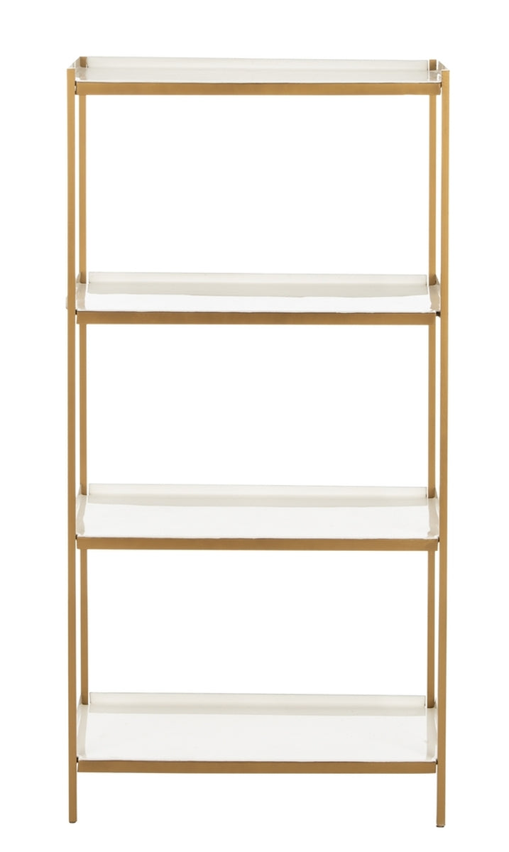 Safavieh Daniella 4 Tier Etagere White Brass Metal ETG3200A