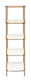 Safavieh Sylvie 5 Tier Etagere White Brass Metal ETG3203A