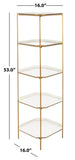 Safavieh Sylvie 5 Tier Etagere White Brass Metal ETG3203A