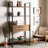 Safavieh Skylar 4 Tier 1 Drawer Etagere Gun Metal Metal/Mdf ETG6204B 889048470439