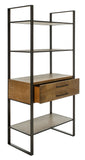 Safavieh Skylar 4 Tier 1 Drawer Etagere Gun Metal Metal/Mdf ETG6204B 889048470439