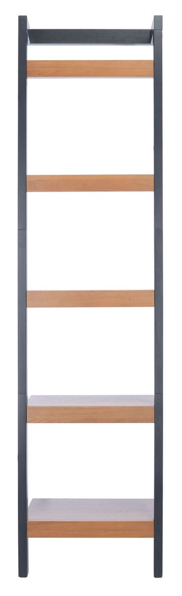 Yassi 5 Tier Leaning Etagere - Stylish Display Shelf for Minimalist Home Décor in Small Spaces