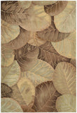 Nourison Tropics TS12 Floral Handmade Tufted Indoor Area Rug Brown/Green 5'3" x 8'3" 99446017598