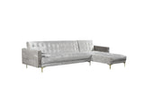 Amandal Silver Velvet Right Sectional