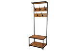 Porter Designs Delancy Solid Wood Industrial Bookcase Brown 09-116-13-0133