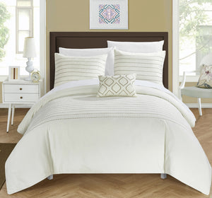 Bea Beige Queen 4pc Duvet Set