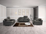 VIG Furniture Estro Salotti Evergreen Modern Black Italian Leather Sofa Set VGNTEVERGREEN-BLK