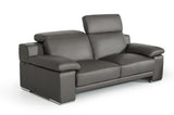 VIG Furniture Estro Salotti Evergreen Modern Dark Grey Italian Leather Sofa Set VGNTEVERGREEN-DGRY