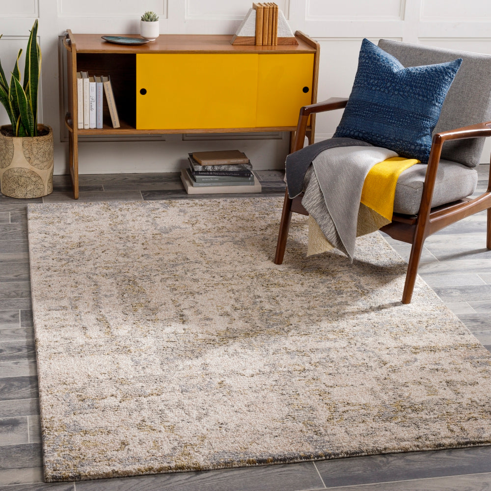 Evoke EVK-2301 Modern Wool, Viscose Rug EVK2301-81012 Tan, Charcoal, Medium Gray, Beige, Cream 65% Wool, 35% Viscose 8'10" x 12'