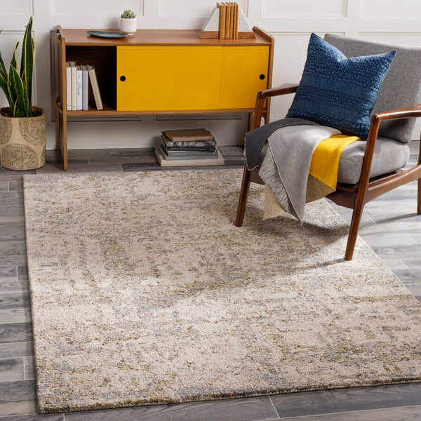 Evoke EVK-2301 Modern Wool, Viscose Rug EVK2301-81012 Tan, Charcoal, Medium Gray, Beige, Cream 65% Wool, 35% Viscose 8'10" x 12'