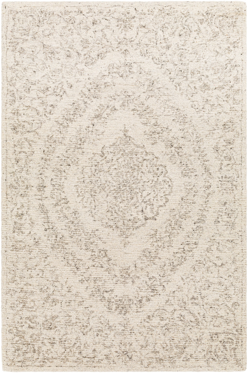 Evolution EVL-2300 Traditional Wool, Viscose Rug EVL2300-81012 Medium Gray, Charcoal, Beige, Cream 70% Wool, 30% Viscose 8'10" x 12'