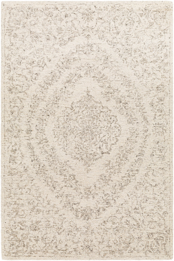 Evolution EVL-2300 Traditional Wool, Viscose Rug EVL2300-81012 Medium Gray, Charcoal, Beige, Cream 70% Wool, 30% Viscose 8'10" x 12'