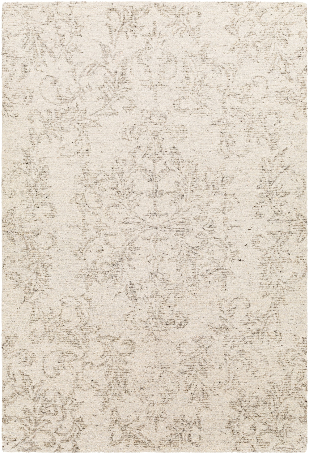 Evolution EVL-2301 Traditional Wool, Viscose Rug EVL2301-81012 Medium Gray, Charcoal, Beige, Cream 70% Wool, 30% Viscose 8'10" x 12'