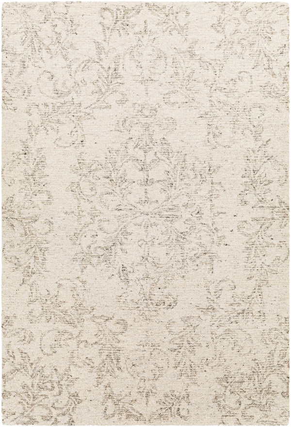 Evolution EVL-2301 Traditional Wool, Viscose Rug EVL2301-81012 Medium Gray, Charcoal, Beige, Cream 70% Wool, 30% Viscose 8'10" x 12'
