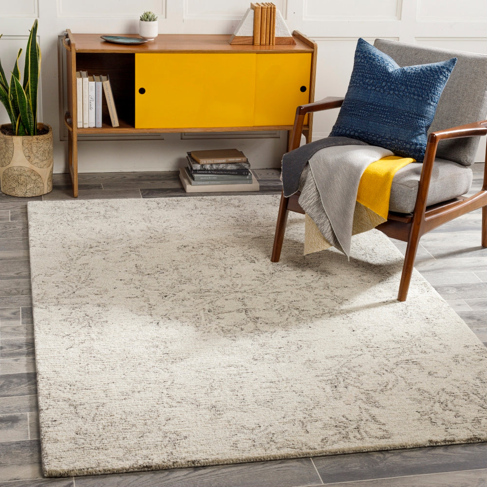 Evolution EVL-2301 Traditional Wool, Viscose Rug EVL2301-81012 Medium Gray, Charcoal, Beige, Cream 70% Wool, 30% Viscose 8'10" x 12'