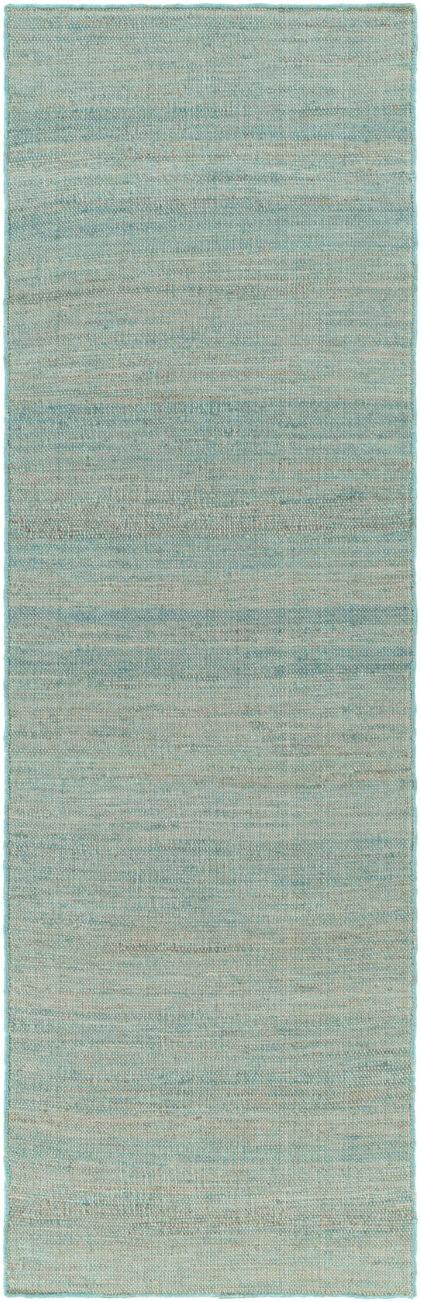 Evora EVO-2302 Cottage Jute Rug EVO2302-268 Sage, Teal, Aqua 100% Jute 2'6" x 8'