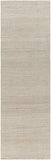 Evora EVO-2303 Cottage Jute Rug EVO2303-268 Khaki, Beige 100% Jute 2'6" x 8'