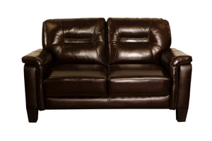 Porter Designs Alto Top Quality Leather Transitional Loveseat Brown 02-189C-02-3618