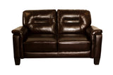 Porter Designs Alto Top Quality Leather Transitional Loveseat Brown 02-189C-02-3618