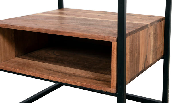 Porter Designs Palmer Solid Acacia Wood Modern End Table Natural 05-215-25-4914