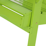 Malibu Outdoor Acacia Wood Adirondack Chair, Light Green