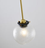 Bethel Gold Single Pendant Lighting in Metal & Glass