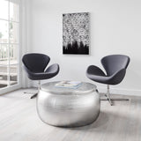 Zuo Modern Solo Aluminum Modern Commercial Grade Coffee Table Silver Aluminum