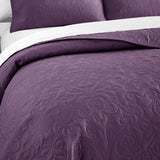 Sachi Purple Queen 3pc Quilt Set