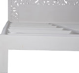 Porter Designs Bali Solid Hand Carved Wood Queen Vintage Bed White 04-196-14-CBD-KIT