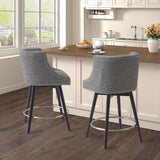 Mateo Transitional Mateo Swivel Counter Stool in Grey