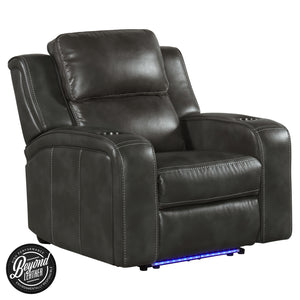 Intercon Silhouette Contemporary Dual-Power Recliner | Bolero Slate SE-RC-140DPR-SLT-C SE-RC-140DPR-SLT-C
