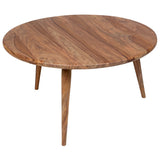 Urban Solid Sheesham Wood Round Contemporary Coffee Table